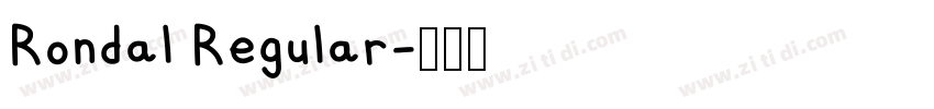 Rondal Regular字体转换